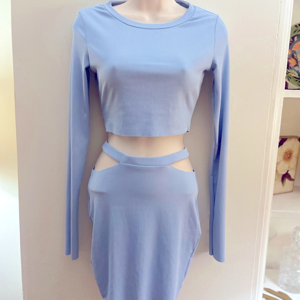 Baby blue skirt